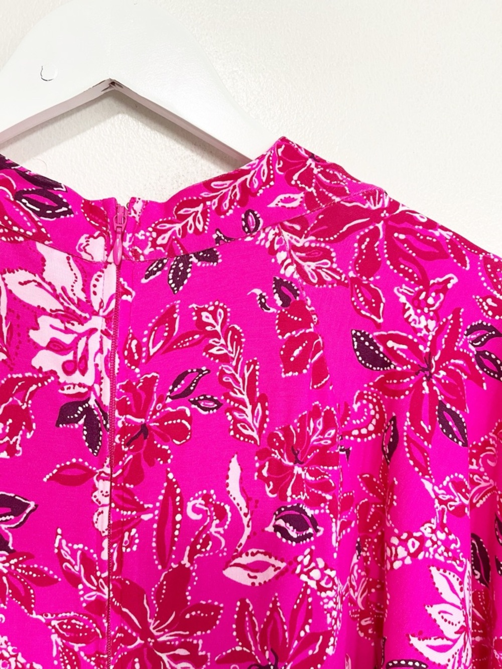 Lilly Pulitzer Wisteria Jersey Knit Kimono Sleeve Floral Dress Pink 10 - Picture 9 of 10